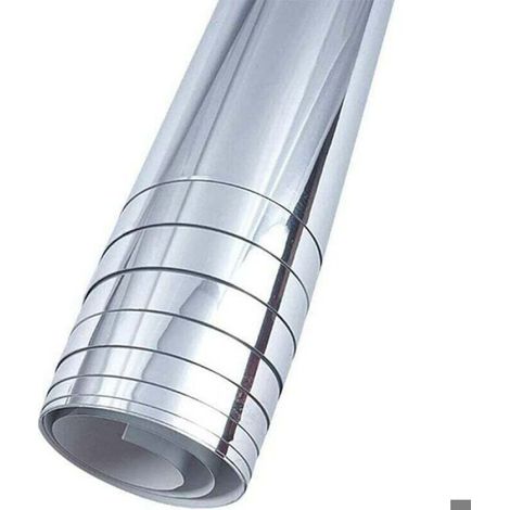 Miroir Autocollant - Verre Flotté HD 0,1 mm - 50 x 100 cm - Pour Salle De Bain Salon Chambre Couloir Bureau - 1 Pièce (1/4)