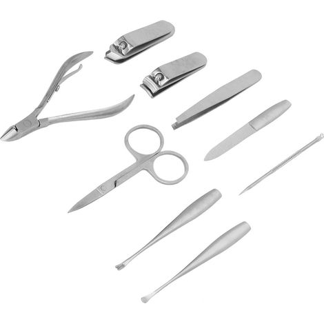 Pince à Ongles Biface en Acier Inox, Coupe-Ongles Universel pour Mains et Pieds