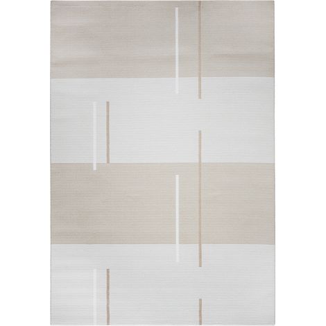 Grande Tappeto dal Design Contemporaneo e Moderno - Beige (290x200 cm) - Fune Beige -