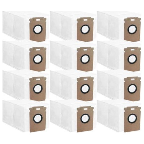 Lot de 12 sacs à poussière compatibles avec l'aspirateur robot Roborock H60 HUB ULTRA. (1/5)