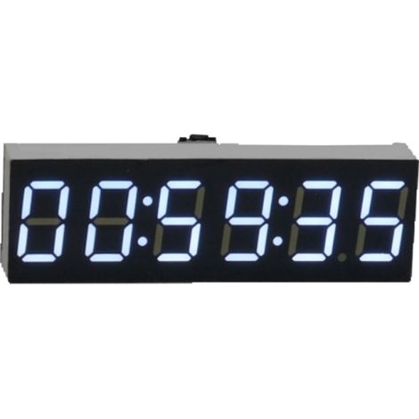 Mini horloge à tube numérique, mouvement modulaire 6 chiffres avec affichage des secondes, horloge électronique lumineuse numérique puce RX8025 (1/5)