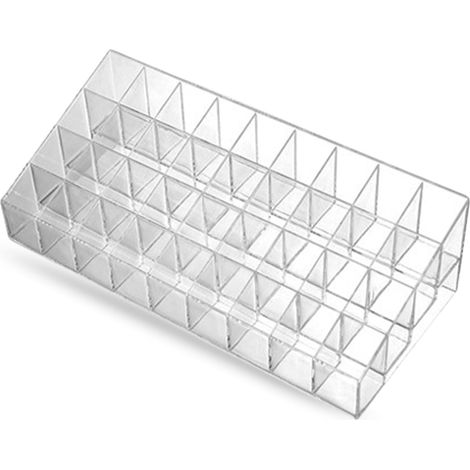 Rangement Rouge a Levre 36 Compartiments Organisateur de rouge à lèvres Transparent Support de Rouge à lèvres Acrylique Rangement Cosmétique pour Brillant à lèvres, Rouges à lèvres (1/5)