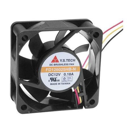 Ventilatore ys-tech FD126025HB-N compatto 60 x 60 x 25 mm