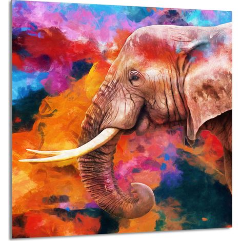 Panneau de verre pour cuisine 60x65 Éléphant (1/5)
