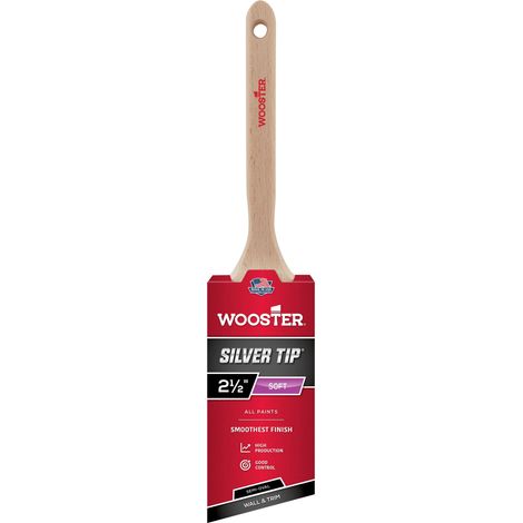 Wooster Silver Tip - Semi-Oval Angle Sash - Wall and Trim Paint Brush - 2.5 Inch