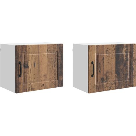 Maison Exclusive - Armario de Pared PORTO 2 pcs Madera vieja 50 x