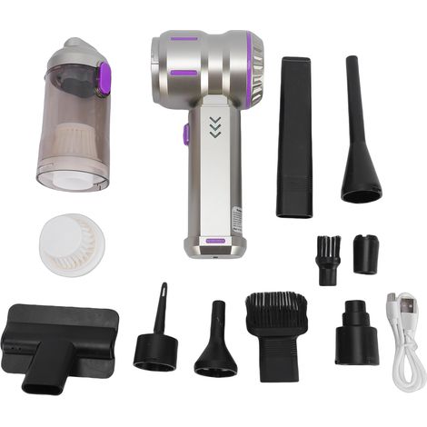 Aspirateur sans fil haute puissance, souffleur d'air portatif avec plusieurs embouts et moteur sans balais pour voiture et maison (1/5)