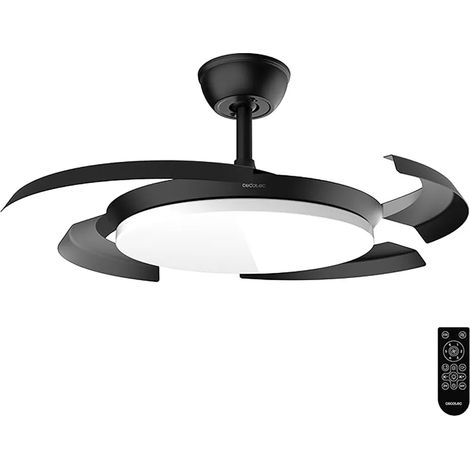 Cecotec Ventilador de Techo con Luz con Aspas Retráctiles EnergySilence Aero 4500 Puzzle Invisible Black. 30W, Motor DC (1/3)