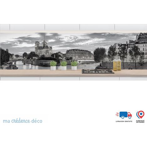 Crédence : Seine et Notre Dame de Paris - Alu composite - 245 - 60 (1/3)