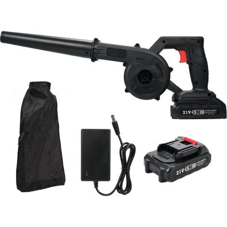 Aspirateur/Souffleur/Broyeur de Feuilles sans Fil 21V, Sac de Collecte,1500mAh Batterie et Chargeur, pour souffler, Aspirer et broyer Les Feuilles (1/4)