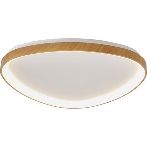 Plafonnier design, NISEKO II, Grand Plafonnier LED Bois en Metal, MANTRA