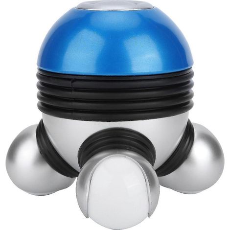 Appareil de massage vibrant portable avec lumière LED pour soulager les douleurs à la tête, au cou et aux jambes (bleu) (1/5)
