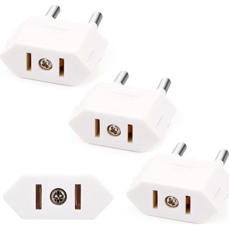 Adaptateur Prise USA 3 Pièces Adaptateur Prise US vers EU France, Adaptateur Voyage Adaptateur Prise Americaine