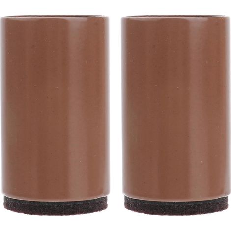 Lot de 2 rehausseurs de pieds de table antidérapants et silencieux, protection pour pieds de chaise, accessoire de mobilier-7.00X4.00X4.00CM-Brown (1/2)