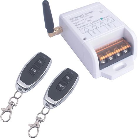12V 24V 36V 48V Remote Control Switch,12V-48V Wireless Switch for Water Pump, Garage Door Security Systems, Lights, 433MHz Transceiver (2433Mhz Controller) (1/5)