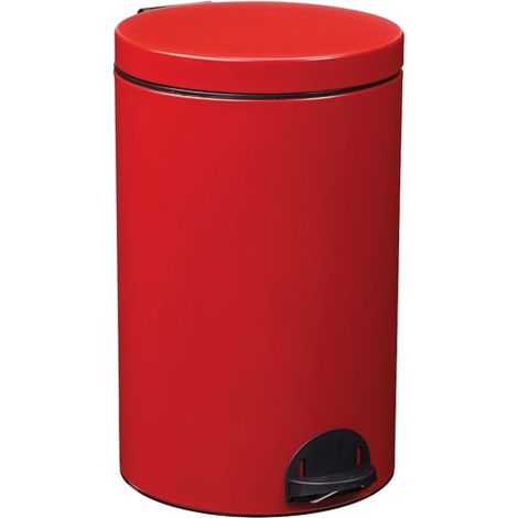 Poubelle à pédale 20l rouge - Rossignol - 90259 (1/4)