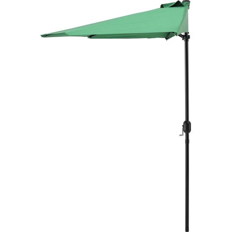 Demi parasol sur terrasse sur balcon polyester 300 cm vert