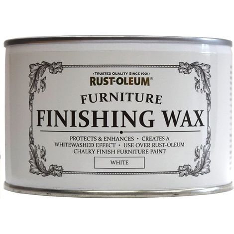 Rust-Oleum Chalk Chalky Furniture Paint - Finishing Wax - White 400ml