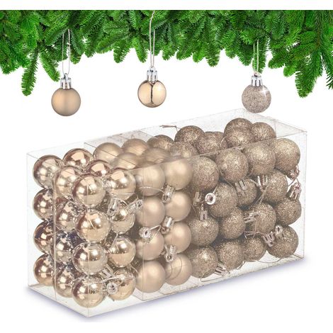 Christmas Tree Baubles Set, 96 Plastic Decorations (1/5)