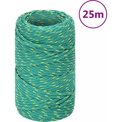 vidaXL Cuerda de barco polipropileno verde 2 mm 25 m (1/5)