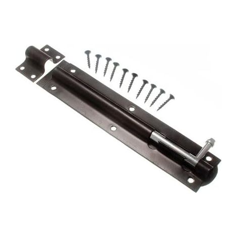 One Stop DIY Loquet de portail coulissant robuste en acier japonais Noir 200 mm