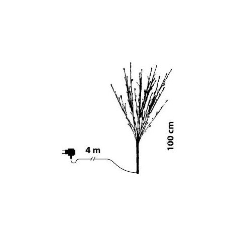 RAMO 144 LED FLASHLED BIANCO FREDDO H 1M- NATALE NATALIZIO DECORAZIONI (1/3)