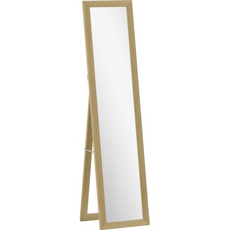 Specchio Verticale Autoportante o da Parete 37x40x155 cm con Cornice in MDF Quercia (1/5)