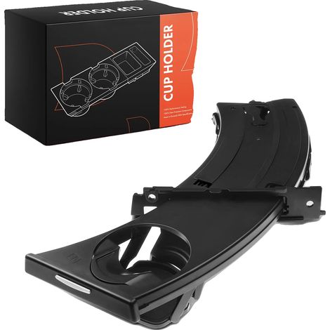 Porte-gobelet, plastique de haute qualité, 10 cm x 8 cm x 5 cm, Compatible avec la série de véhicules de luxe compacts décapotables, design clip-on, noir (1/5)