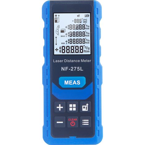 Telémetro de haz verde NOYAFA NF-275L, recargable, portátil, para uso en interiores y exteriores. Mide distancias, longitud, área, volumen, nivel, verticalidad y aplica el teorema de Pitágoras. (1/5)