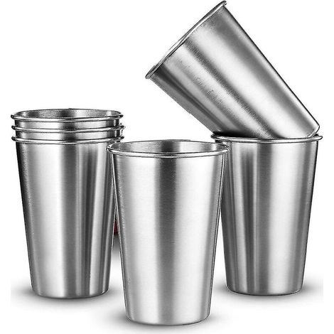 Lot de 6 chopes à bière en acier inoxydable de 350 ml (1/5)