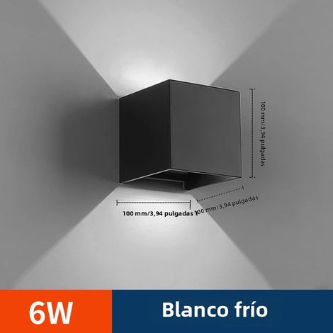 Applique murale LED 6 W (blanc froid), étanche et résistante au vent, angle de faisceau réglable, matériau ABS (1/5)