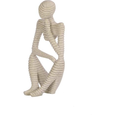 Abstrakte Skulptur „Denkerstatue“ aus Sandsteinharz für Hotel/Haus (1/5)
