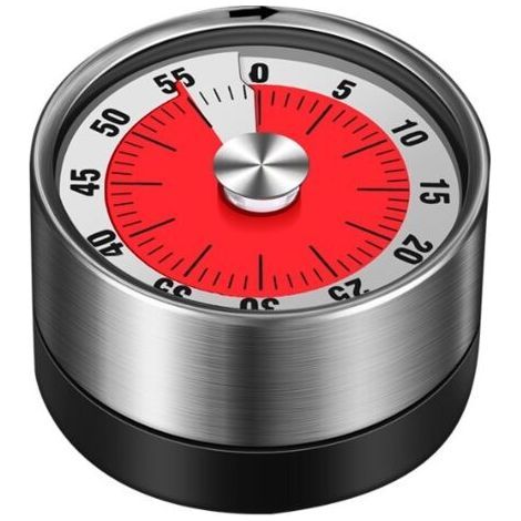 Minuterie Mécanique De Cuisine Blanc Cuisine Gestionnaire De Temps Magnétique Minuterie Cuisine Rotative En Acier Inoxydable Compte Rebours (1/4)