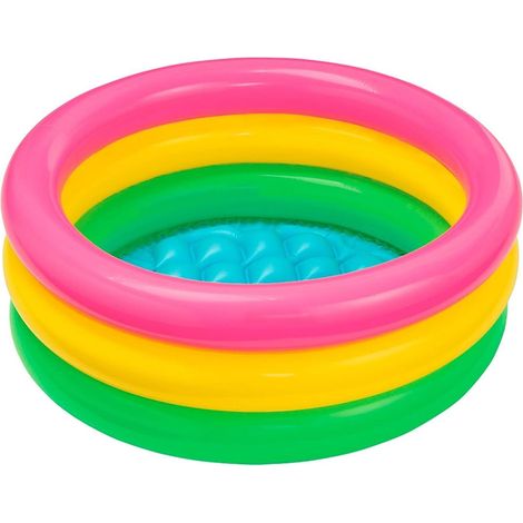1 Pataugeoire, 3 Boudins, 61x22 Cm, 33 Litres, Enfant 1-3 Ans (1/5)