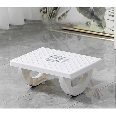 APEX Repose-pieds léger, repose-pieds de bureau, grande capacité de charge, avec fonction de massage à rouleaux, patins antidérapants, convient à divers scénarios (blanc). (1/5)