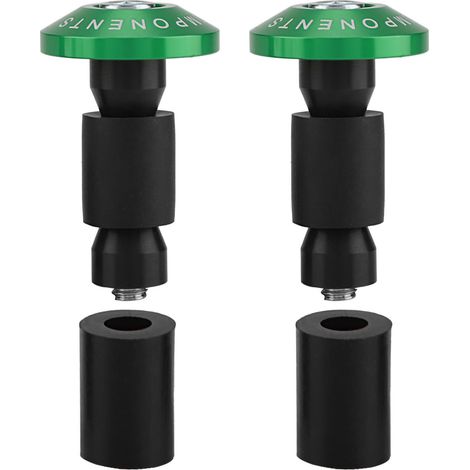 Bouchon Coulissant d'extrémité de Guidon de Moto et de Course, 22 Mm, 7/8 Pouces, en Plusieurs Couleurs (Green)