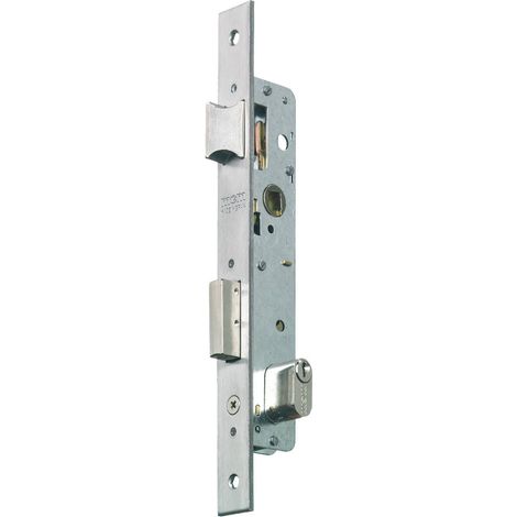 MCM Metall-Einsteckschloss 1550-1411, ovaler Edelstahlzylinder 26x15