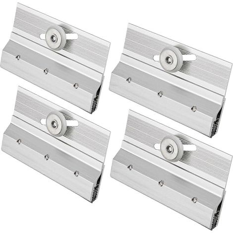 Jeu de 4 roulettes de rechange pour porte de douche, roues centrales en nylon et laiton, vis en acier inoxydable, compatibles avec les portes coulissantes en verre de 23 mm (1/5)