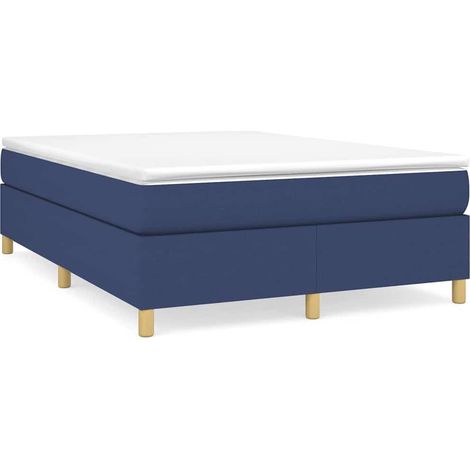 Maison Exclusive - Boxspringbettgestell Blau 140x200 cm Stoff (1/5)