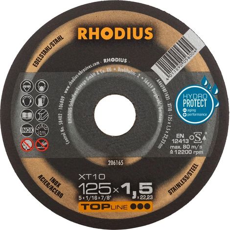 Disque de tronçonnage extra-fin Rhodius XT10 PACK 25 pièces