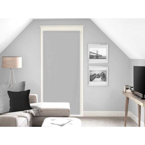Soleil d'ocre Tendina a vetro 70 x 200 cm PANAMA grigio chiaro
