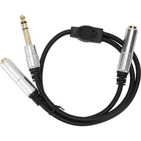 Professionelles 6,35-mm-Doppel-Y-Kabel für Verstärker, Mikrofon, Stereolautsprecher, 6,35-mm-Klinkenstecker