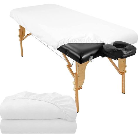 Lot de 2 Housses de Protection pour lit de Massage, Drap de lit de Massage, Housse de Canapé de Massage Spa, Lavable, Imperméable, Résistant à l'huile, Hyperélastique (1/5)