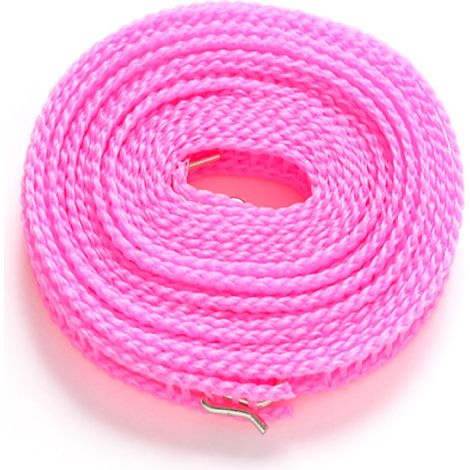 Corde à linge antidérapante et coupe-vent, type clôture, 5 m, pour vêtements de voyage ou d'extérieur (1/5)