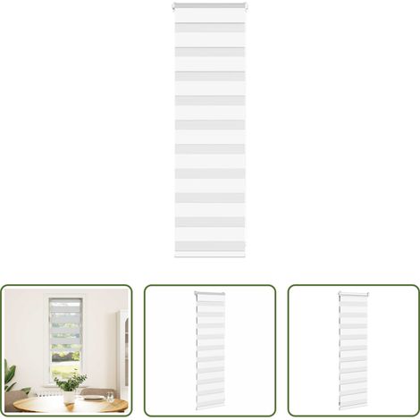vidaXL Sonnenschutz -  Doppelrollo Weiß 45x100 cm Stoffbreite 40,9 cm Polyester (1/5)