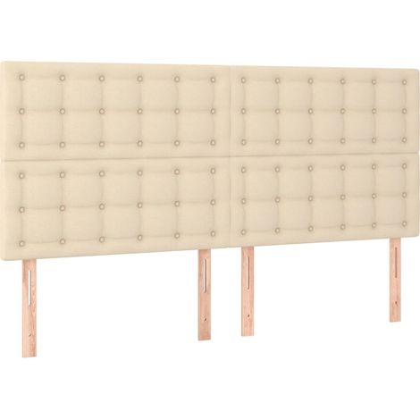 Maison Exclusive - Testiera Crema 200x5x118/128 cm Tessuto