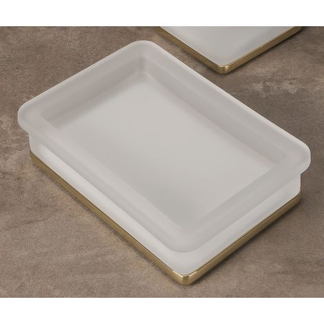 COLOMBO DESIGN Lulu' b6201 p/sapone van/hps portasapone vetro acidato natur/oro codice prod: B62010HPS-VAN (1/2)