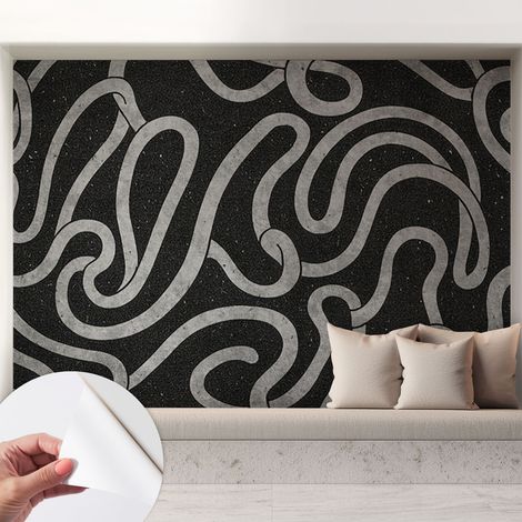 Fotomurale adesivo - parete decorativa - decorazione casa - stile moderno parete - Forme sinuose 208x146 cm (1/5)