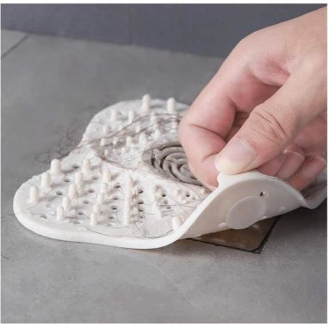 Attrape Cheveux Douche - Non spécifié - Modèle Non spécifié - Silicone TPR - Ventouses puissantes - 13x13 cm (1/4)