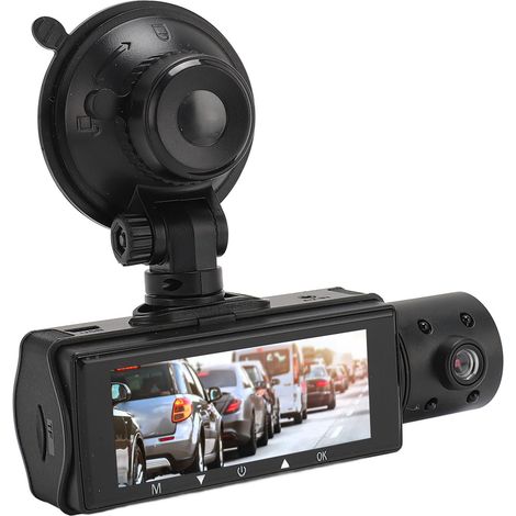 Caméra embarquée DVR avant et arrière 1080p, vision nocturne, grand angle, capteur G, enregistrement avec détection de mouvement, mode parking 24h/24 (1/5)
